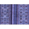 thumbnail image 1 of Ahgly Company Indoor Rectangle Abstract Blue Modern Area Rugs, 2' x 5', 1 of 4