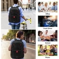 thumbnail image 7 of Lovevook Lunch Backpack for Men, Insulated Cooler Lunch Box Backpack Picnic, Travel Backpack Fit 17 Inch Laptop with Lock & USB-Black, 7 of 7