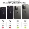 thumbnail image 2 of PINHEN  for iPhone 13 Pro - iPhone 13 Pro Max Camera Lens Protector, 9H Tempered Glass Camera Cover Screen Protector Metal Individual Ring for iPhone 13Pro 6.1 inch iPhone 13 ProMax 6.7 inch, 2 of 7
