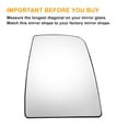 thumbnail image 3 of Unique Bargains 1 Pcs Right Upper Rearview Mirror Glass Replacement Heated White Glass with Back Fit for Ford Transit T150, 3 of 6