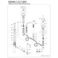 thumbnail image 6 of Kingston Brass KS4462RX Belknap Widespread Bathroom Faucet with Brass Pop-Up, Polished Brass, 6 of 8