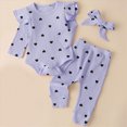thumbnail image 2 of Gibobby Toddler Infant Baby Girl Clothes 12 24 Months 2T 3T 4T Long Sleeve Letter Romper Hooded Pants Outfits Set(3-6 Months,Light Purple), 2 of 6