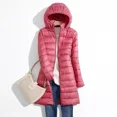 thumbnail image 3 of Plus Size 5xl 6xl 7xl Fall Women‘s Autumn Winter Ultra Lightweight Packable Long Puffer Jacket Female Hooded Korean Slim Coat, 3 of 7