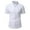 White, variant on Men's Short Sleeve Oxford Shirt Regular Fit Button Down Collar Shirts with Pocket