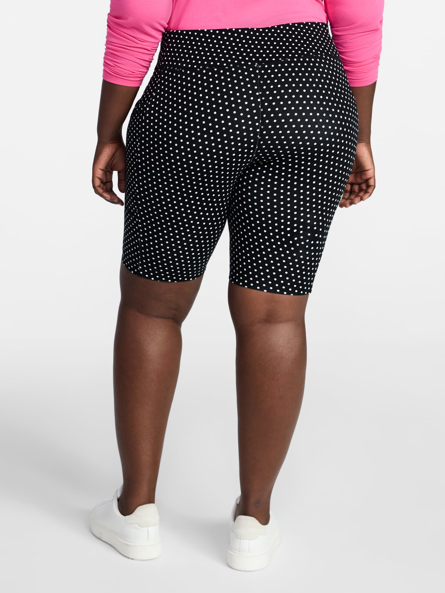Terra & Sky Women's Plus Size Bike Shorts with Pocket, Sizes 0X-5X