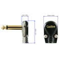 thumbnail image 3 of 4-Pack 8" Castline Gold Mogami 2524 Guitar Pedal Board Patch Cable TS Low Profile Pancake Connector, 3 of 4