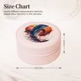 thumbnail image 2 of Yiaed Sunset Ocean Watercolor Dolphin Print Travel Jewelry Case Bridesmaid Gift Boxes Jewelry Travel Organizer Small Round Jewelry Box Mini Storage-Pink, 2 of 7