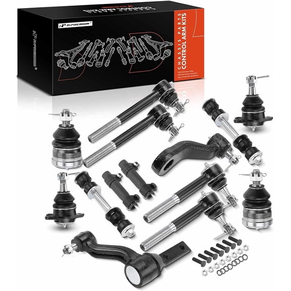 A-Premium 14Pcs Front Suspension Kit Idler Arm Pitman Arm Sway Bar Link Stabilizer Link Tie Rod End Ball Joint Compatible with Chevrolet GMC C1500 C2500 1988-1991
