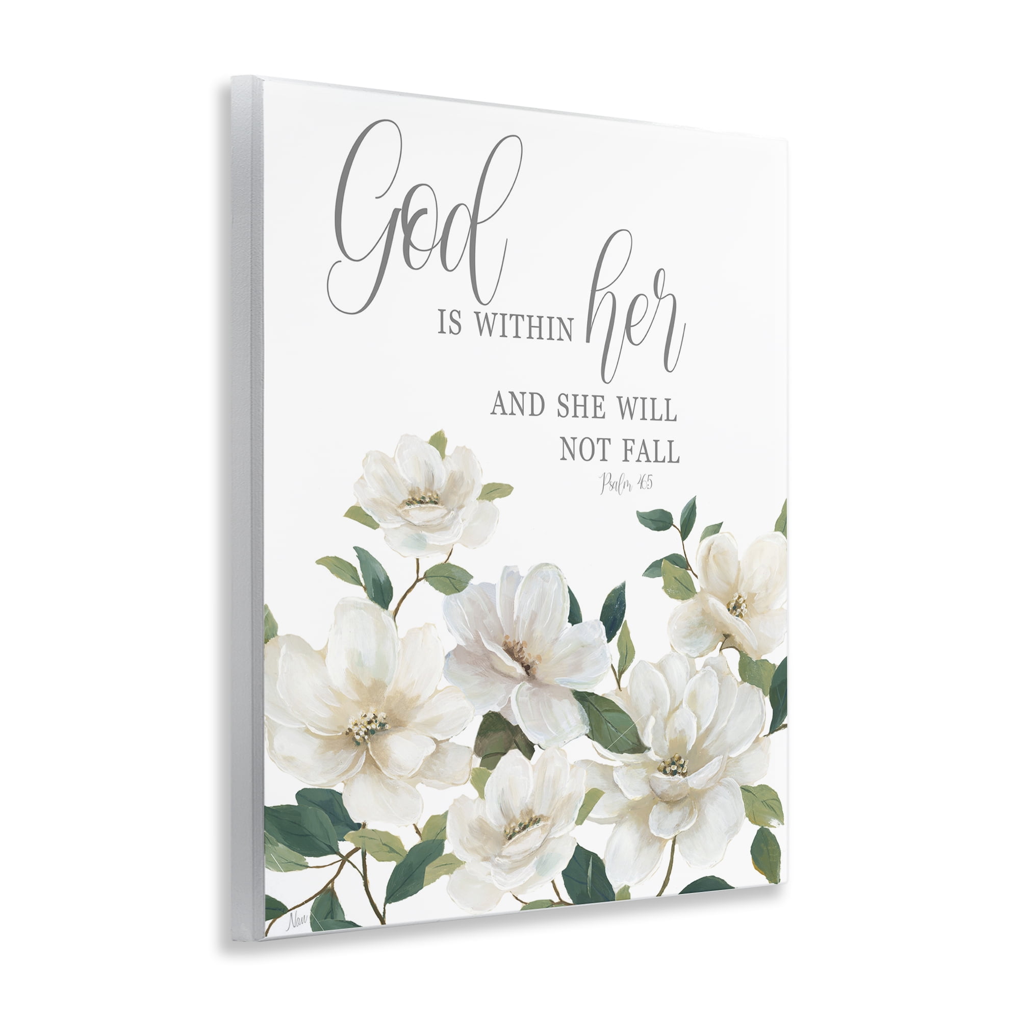 Stupell Industries God Is Within Her Wall Plaque Art, design by Nan