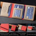 thumbnail image 3 of Dteck for Mag-Safe Wallet, Magnetic Wallet Card Holder for iPhone 16/15/14/13/12 Series, 6 Card Holder Leather Magnetic Phone Wallet,Red Khaki, 3 of 5