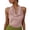 #120-Pink, variant on TaTaai Women Halter Neck Solid Color Tank Top Sleeveless Pile Collar V Neck Back Tie Lightweight Breathable Machine Washable No Fading Casual Fashion Top Gift