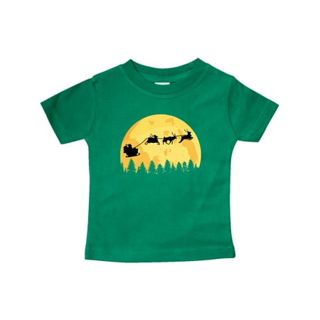 

Inktastic Santa Reindeer Christmas Silhouette Gift Baby Boy or Baby Girl T-Shirt