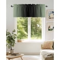 thumbnail image 6 of Sage Green Valances for Windows and Black Gradient Valance Rod Pocket Light Filtering Short Window Treatments Curtains for Kitchen Bathroom Living Room Bedroom, 1 Panel, 60 x 18 Inch, 6 of 7