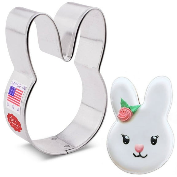 Ann Clark Cute Bunny Head Cookie Cutter 3", Made in USA