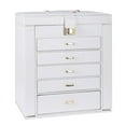 thumbnail image 2 of 6 Layers Womens Jewellery Boxes Table Top Large Leather Chest Jewelry Organizer Case w/ Removeable Drawers, 2 of 7