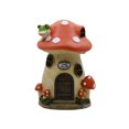 thumbnail image 1 of Estatuas de casa de jardín con forma de hongo Harlier, divertida figura de gnomo de hadas con luces solares, decoración de resina con energía solar para exteriores, adorno para patio, césped, 7.9" de, 1 of 6