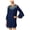 Blue - dknavy, variant on City Studio Womens Bell Sleeve A-line Dress, Blue, Juniors, Small