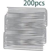 hostic 6" 200PCS Landscape Sod Staples Sturdy Garden Stakes Weed Barrier Fabric Pins US