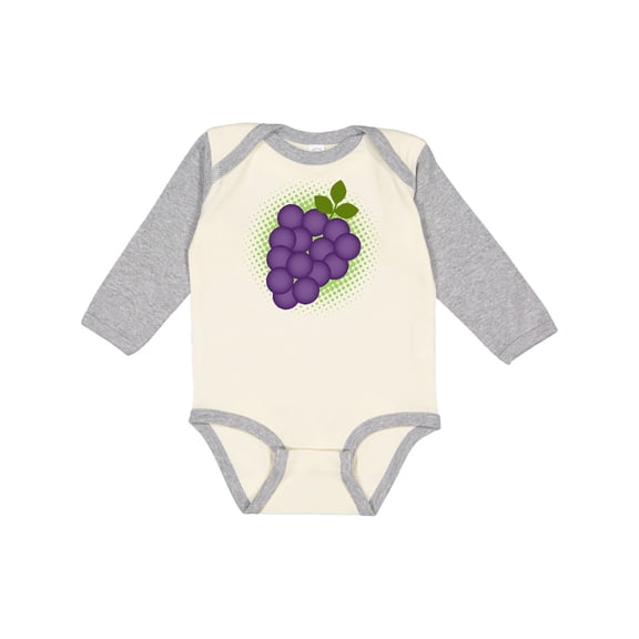 Inktastic Grapes Vineyard Fruit Grape Grower Boys or Girls Long Sleeve Baby Bodysuit