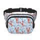 thumbnail image 1 of Fotbe Lobsters Cangurera Cuadrada con Estampado de Doble Capa, Bolsa de Cintura Ajustable Mini para Hombres y Mujeres, 1 of 9