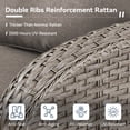 thumbnail image 6 of Giantfurnni Outdoor Swivel Chairs Set of 2, High Back Patio Swivel Chairs with Side Tabel for Deck Porch Balcony, 6 of 9