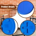 thumbnail image 6 of Dualoai Stool Seat Replacement Accessory Plastic Stool Seat for College Canteen Home Blue 32cm, 6 of 9