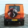 thumbnail image 6 of Fuzoiu Cool Black And White Dragon Print Universal Spare Tire Cover with Buckle Strap, Waterproof Wheel Covers for Jeep, Trailer, RV, Truck and All Car-14 inch, 6 of 6