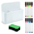 thumbnail image 1 of Magnetic Dry Erase Marker Holder, Magnetic Marker Holder for Whiteboard, 8 Pieces Magnetic Dry Erase Markers, 1 of 8