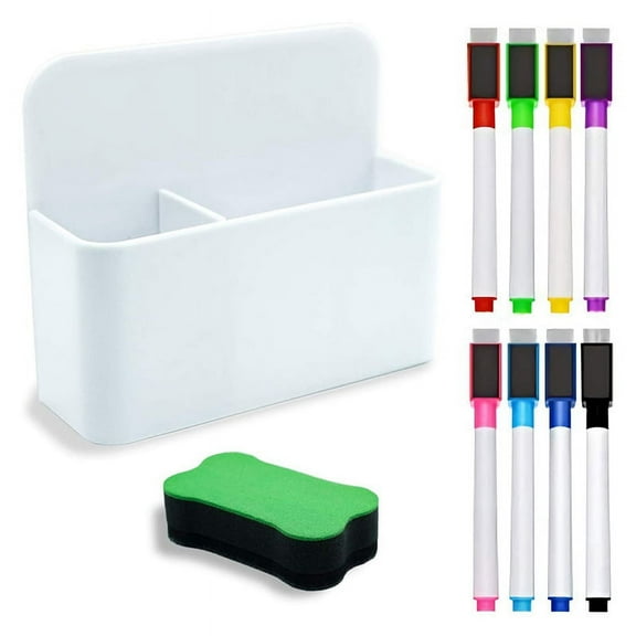 Magnetic Dry Erase Marker Holder, 8 Pieces Magnetic Dry Erase Markers