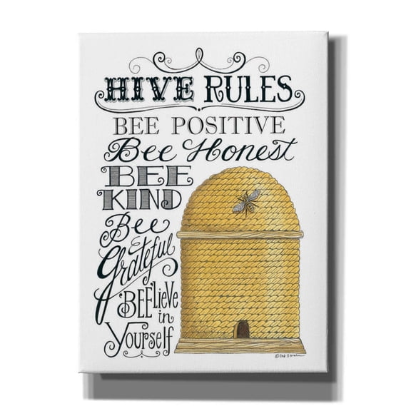 Epic Graffiti 'Hive Rules' by Deb Strain, Canvas Wall Art, 40"x54"