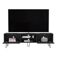 thumbnail image 6 of Dtwnek Wood TV Stand for 70+ Inch TV, Entertainment Center with 2 Shelf and 2 Cabinets, TV Cabinet for Living Room, 6 of 7