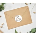 thumbnail image 2 of Darling Souvenir Round 45 Pcs Rose Floral Thank You Stickers Personalized Bride Groom Names And Date Envelope Seals-White, 2 of 4
