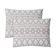 thumbnail image 4 of Kai Tribal Clay/Tan/White 3-Piece All-Season Soft Woven Matelasse Jacquard Reversible Cotton Blend Quilt Set - King, 4 of 5