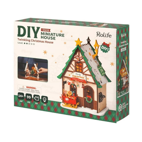 Robotime Twinkling Christmas House New