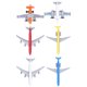 thumbnail image 3 of Modelo De Avión Para Niños, Mini Modelo De Avión Para Niños De Aleación/plástico Caja Fuerte Exquisita Para Niños Para Regalos Para Niños Para Juguetes OTVIAP Airplane Model, 3 of 8