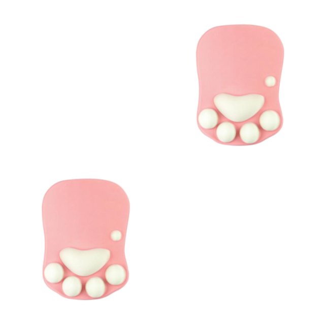 Wweixi Unique Mouse Mat With Wrist Support For Safe And Comfortable Cute And Stylish DS-017 red plum 2Set