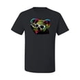 thumbnail image 2 of Neon Technicolor Trippy Party Rainbow Koala | Mens Animal Lover Graphic T-Shirt, Black, Small, 2 of 4