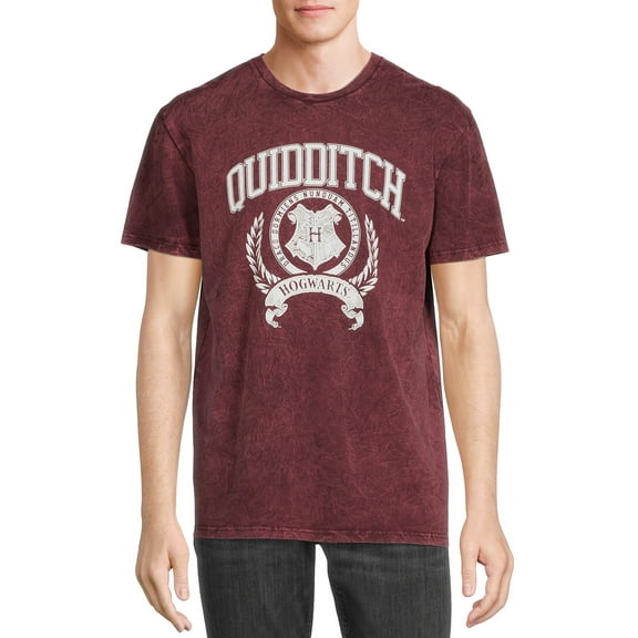 Harry Potter Men’s Mineral Wash T-Shirt with Short Sleeves