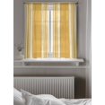 thumbnail image 5 of Vintage Turmeric Yellow Striped Curtains 45 Inch Length,Sheer Curtains for Bedroom Living Room Farmhouse Modern Stripes Boho Short Kitchen Curtains Drapes for Small Half Window 42"x45" 2 Panels, 5 of 7