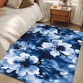 thumbnail image 4 of 4'x6' Area Rugs, Blue Spring Floral Indoor Outdoor Area Rug for Living Room Bedroom, Summer Botanical Flowers Abstract Washable Bathroom Rugs Kitchen Floor Carpet Mats Home Decor Aesthetic, 4 of 8