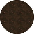 thumbnail image 1 of Ahgly Company Indoor Round Patterned Black Bean Brown Area Rugs, 8' Round, 1 of 6