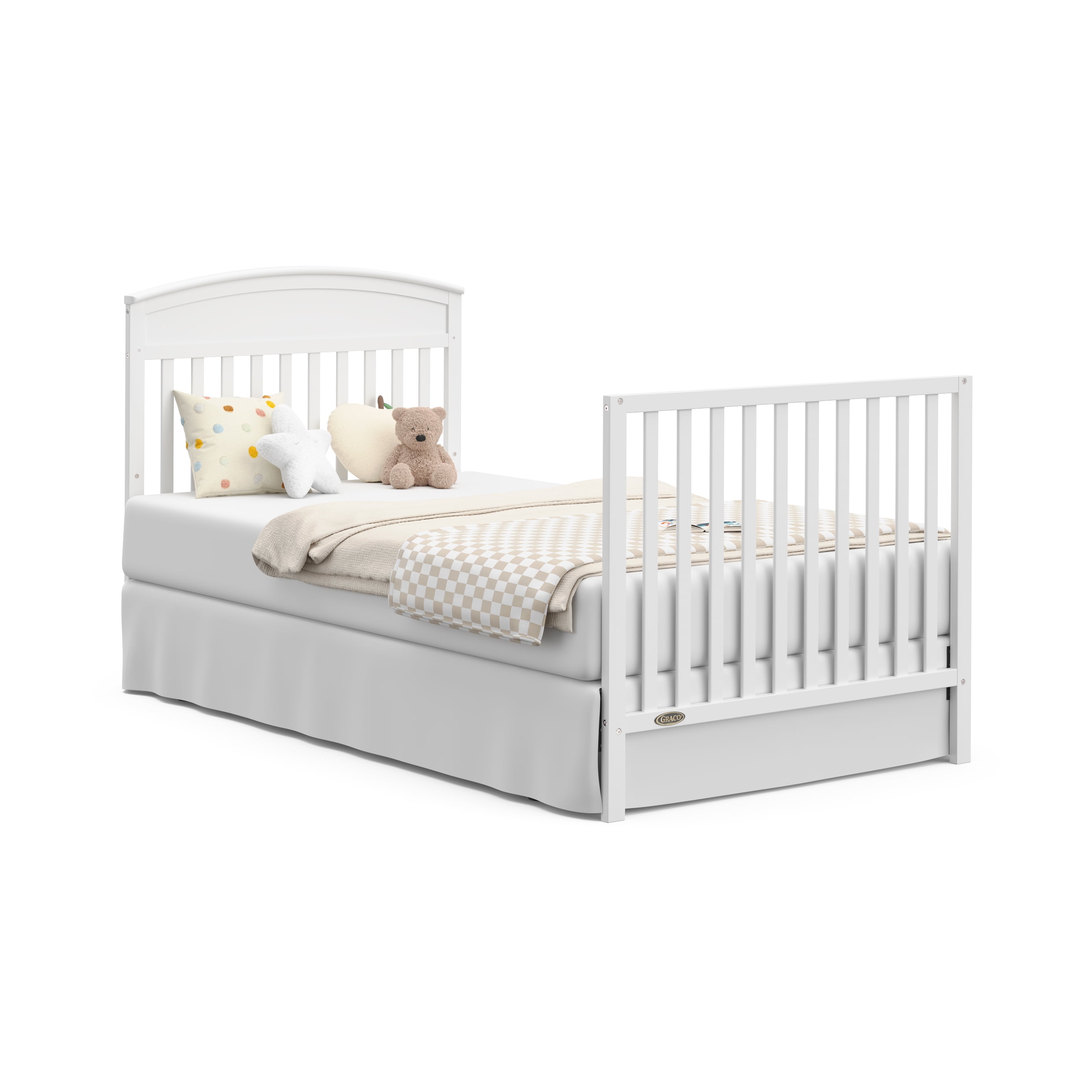 Graco Benton 4-In-1 Convertible Mini Baby Crib, White