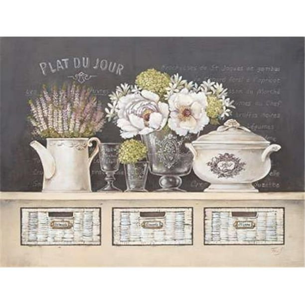 Tangletown Fine Art Plat Du Jour By Stefania Ferri Poster Frame 25 X 32 X 1 5 In Walmart Com
