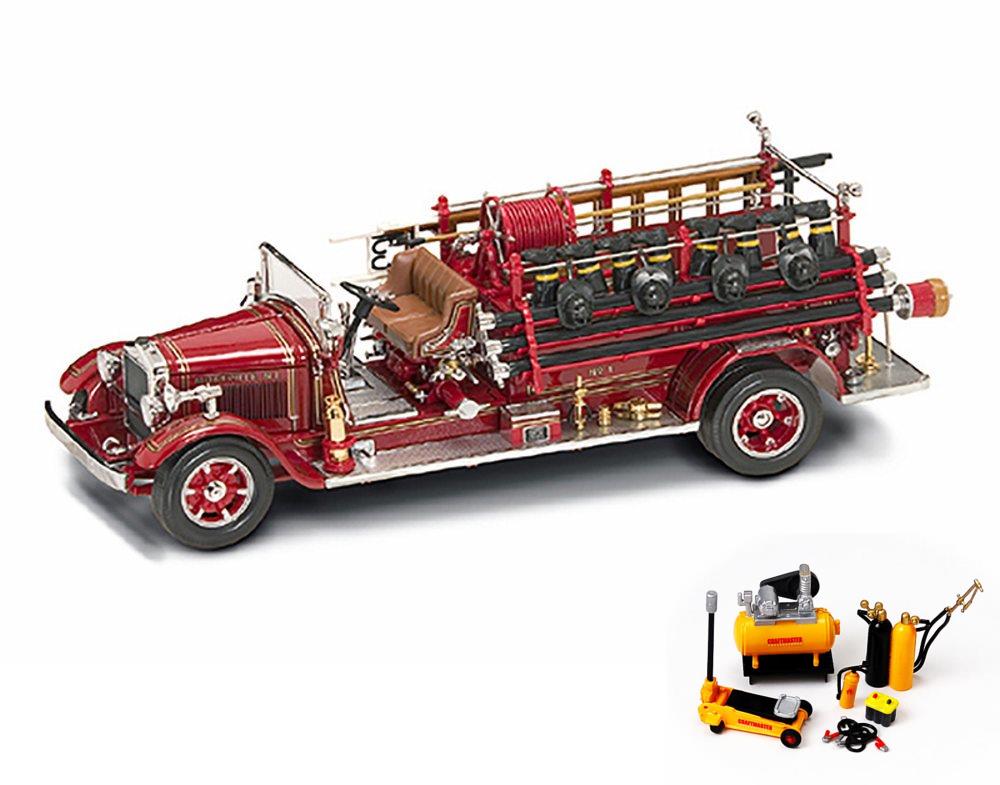 Diecast Car & Mechanic Set Package 1932 Buffalo Type 50 Fire Engine