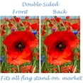 thumbnail image 2 of Floral Flower Red Poppies Field Blossom in Autumn Summer Spring Garden Yard Flag 12"x 18" Double Sided Polyester Welcome House Flag Banners for Patio Lawn Outdoor Home Decor, 2 of 4