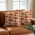 thumbnail image 3 of Red Apples Throw Pillow Cover Fruit Whole Sliced on Natural Woods Cotton Linen Cushion Cover Throw Pillow Case with Invisible Zipper for Couch Sofa Bed Chair Car 18x18 Inch, 3 of 14