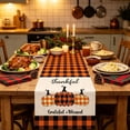 thumbnail image 4 of Fall Pumpkin Maple Leaf Table Runner, Linen Look Seasonal Table Decor, for Thanksgiving Harvest Dining Table Decor, 4 of 6