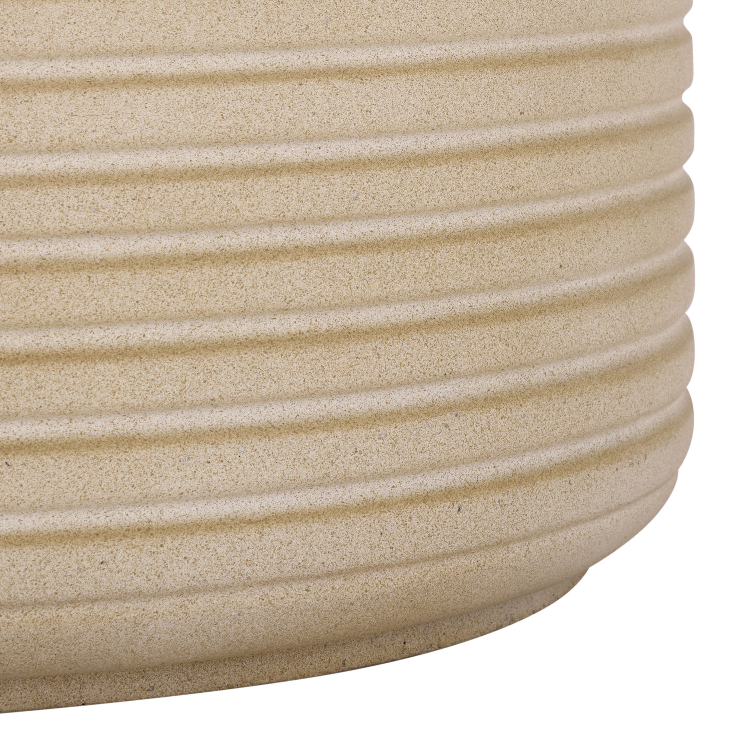Safavieh Astrid Outdoor Modern Cement Round End Table, Beige