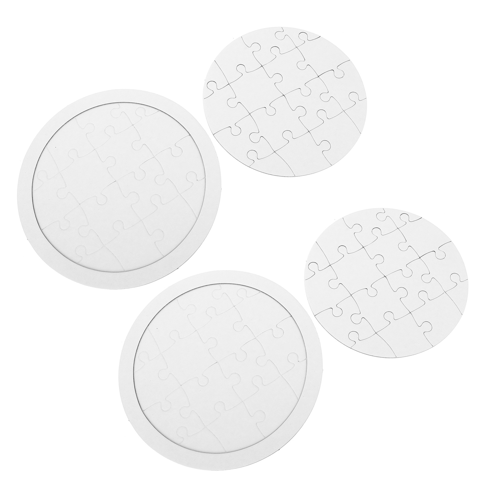 Blank puzzles 4 Sets Blank Coloring Puzzle Paper Board Blank Puzzle