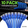 thumbnail image 2 of UTAH-Cat 6 Ethernet Cable 15 ft (10-Pack) - Cat6 Patch Cable, Cat 6 Patch Cable, Cat6 Cable, Cat 6 Cable, Cat6 Ethernet Cable, Network Cable, Internet Cable - Blue 15 Feet, 2 of 4